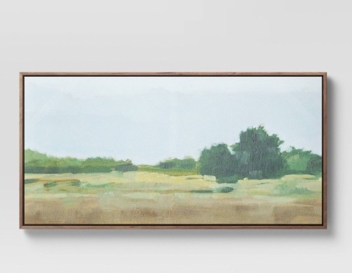 47" x 24' Country Landscape Framed Wall Canvas - Threshold, Like New, Retail - $80 - Lot 311