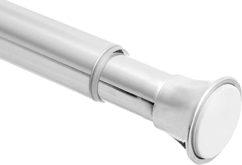Amazon Basics Tension Curtain Rod, Adjustable 54-90" Width Chrome, ClassicFinial, Like New, retail - $53.55 - Lot 322