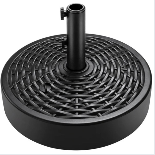 Plastic Faux Wicker Patio Umbrella Base Accessory w/ 2 Adjustment Knobs, Like New, retail - $37.99 - Lot 329