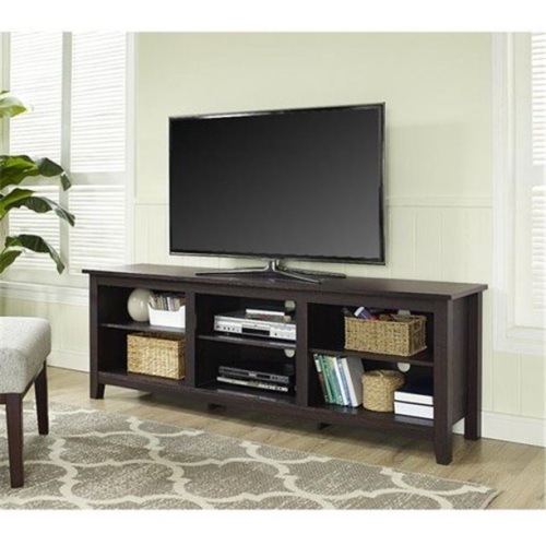70 x 24 in. Essentials TV Stand - Espresso, Like New, Retail - $169 - Lot 334