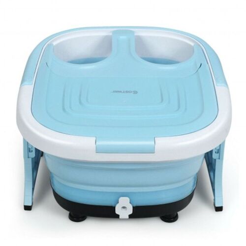Foldable Foot Spa Bath Motorized Massager With Bubble Red Light Timer Heat - Lot 358