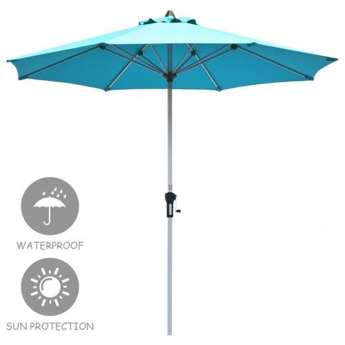 9' Patio Outdoor Market Umbrella With Aluminum Pole - Lot 597