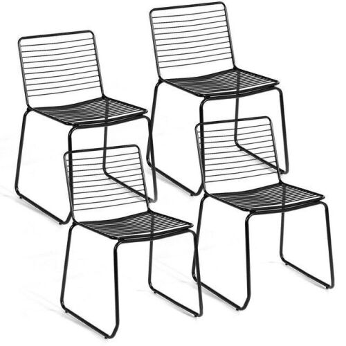 Set of (4) Stackable Metal Dining Chairs - Lot 644