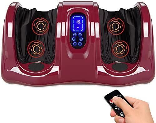 Therapeutic Foot Massager w/ High Intensity Rollers, Remote, 3 Modes - Lot 822
