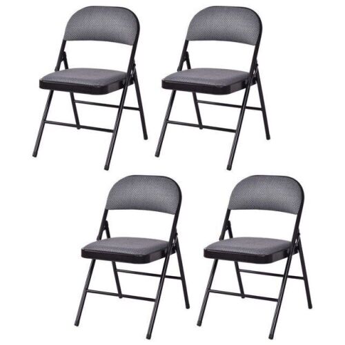 Set of (4) Fabric Upholstered Padded Seat Folding Chairs - Lot 181