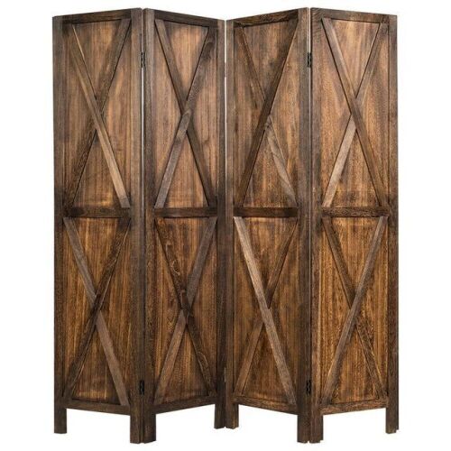 5.6' 4-Panels Folding Wooden Room Divider - Lot 693