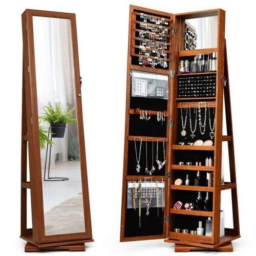 Rotatable Lockable Mirrored Jewelry Cabinet - Lot 789