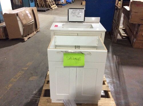 Pallet of Salvage Vanities and Base Cabs - Items May Be Incomplete or Broken - Lot 228