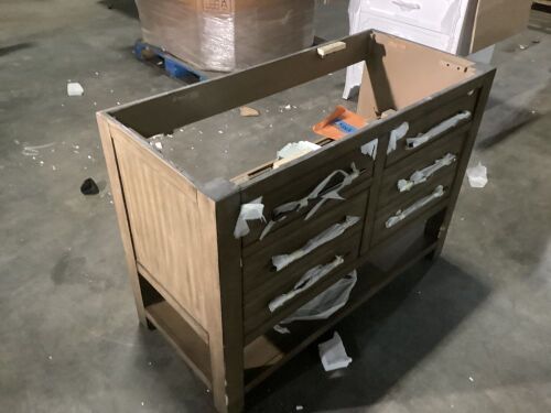 Gray Oak Cabinet - No Top - Lot 350