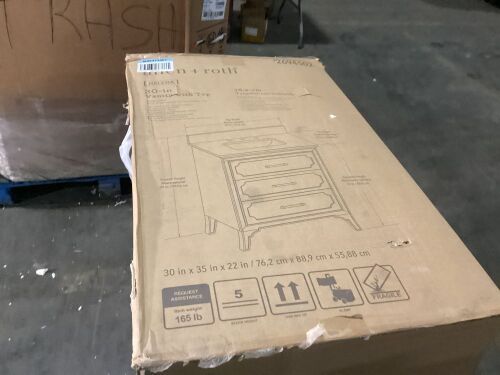 30-in White Bathroom Cabinet - No Top - Lot 360