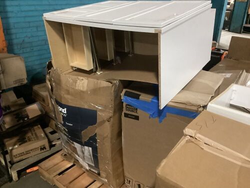 Pallet of Salvage Cabinets - Items May Be Incomplete or Broken - Lot 463