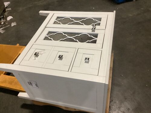 White Bathroom Vanity - Damaged - Lot 245