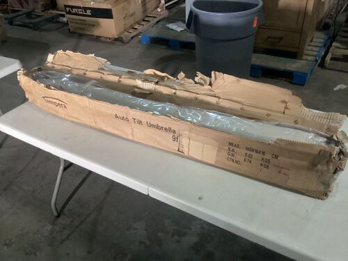 9' Auto-Tilt Patio Umbrella - Lot 504