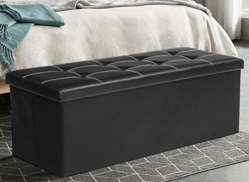 Folding Ottoman Storage Bench  - Lot 690