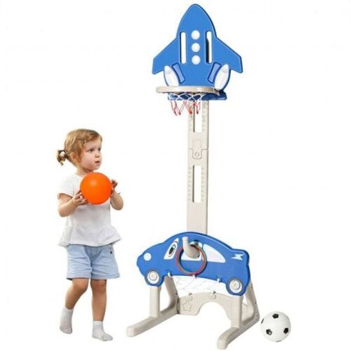 Kids 3-In-1 Basketball Goal with Adjustable Height - Lot 525