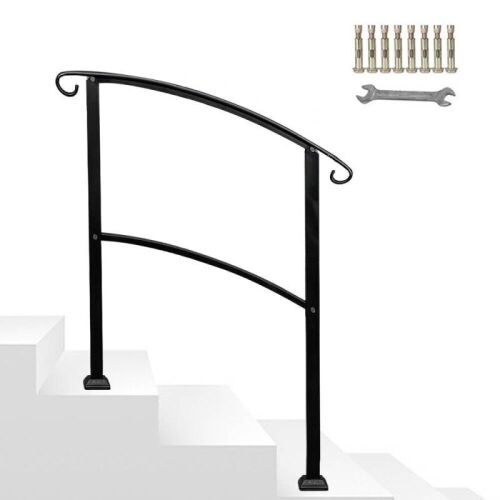 Rovsun 1-3 Steps Wrought Iron Handrail Kit  - Lot 1201