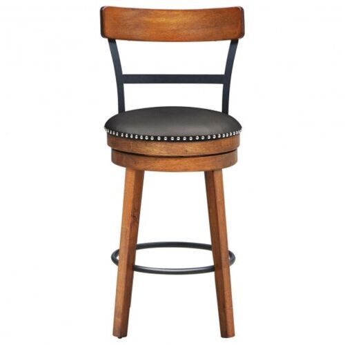 360-Degree Bar Swivel Stool with Leather - Lot 954