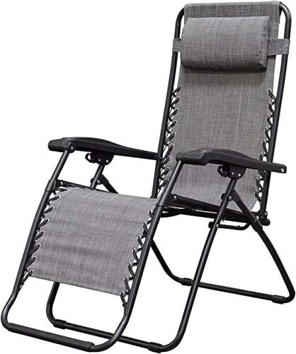 Folding Zero Gravity Chair - Gray - Lot 598