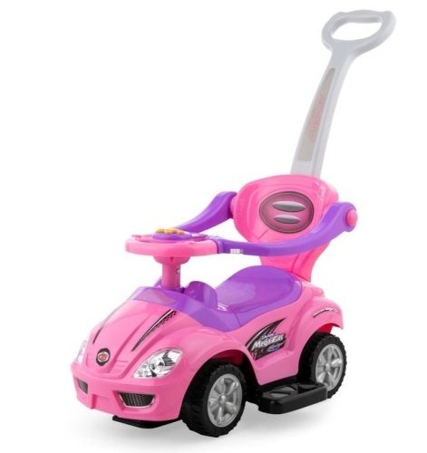 3-in-1 Kids Push Car w/ Handle and Horn, Pink, Appears New - Lot 110