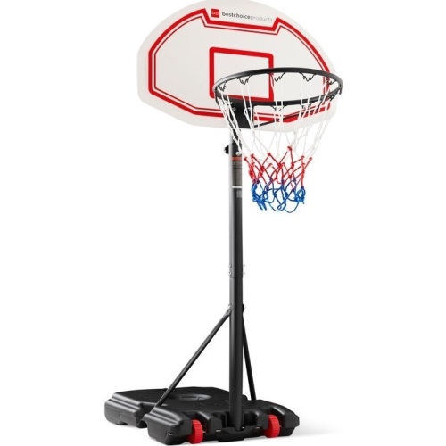 Kids Height-Adjustable Basketball Hoop, Portable Backboard System w/ Wheels, White Backboard, Appears New - Lot 121