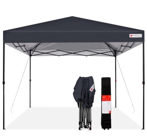 One-Person Setup Instant Pop Up Canopy w/ Wheeled Bag - 10x10ft, Gray, E-Commerce Return/Appears New - Lot 122