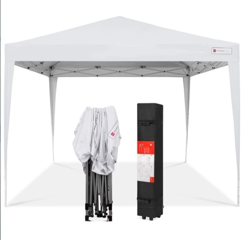 Outdoor Portable Pop Up Canopy Tent w/ Carrying Case, 10x10ft, White, Appears New - Lot 131