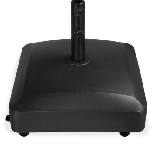 Fillable Mobile Umbrella Base Stand w/ 4 Wheels, 2 Locks, 137lb Capacity, Black, E-Commerce Return/Appears New - Lot 161