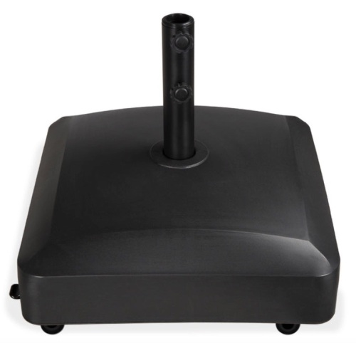 Fillable Mobile Umbrella Base Stand w/ 4 Wheels, 2 Locks, 137lb Capacity, Black, E-Commerce Return - Lot 192