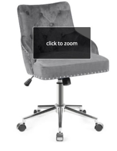 Costway Velvet Office Chair Tufted Upholstered Swivel Computer Desk Chair w/ Nailed Trim, E-Commerce Return/Damaged Box - Lot 205