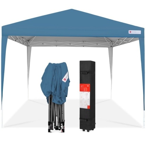 Outdoor Portable Pop Up Canopy Tent w/ Carrying Case, 10x10ft, Blue, E-Commerce Return/Appears New - Lot 342