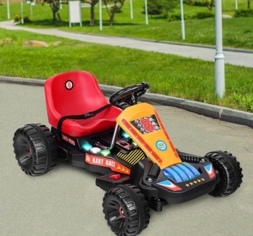 4 Wheels Electric Powered Go Kart Kids Ride On Car-Red, Ecommerce Return, Box Damaged, Untested - Lot 220