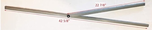 Ozark Trail 20X10 10X20 Instant Canopy- Lower Peak Truss Bar 42 5/8" Parts, Lot of 6, E-Commerce Return/Appears New - Lot 371