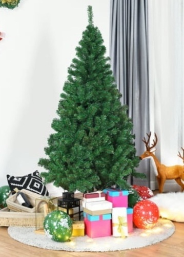 6Ft Artificial PVC Christmas Tree W/Stand Holiday Season Indoor Outdoor Green, Appears New - Lot 210