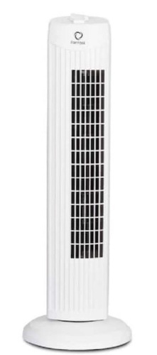 28 in. White Oscillating Tower Fan with 3 Wind Speeds, Untested, Appears New - Lot 297