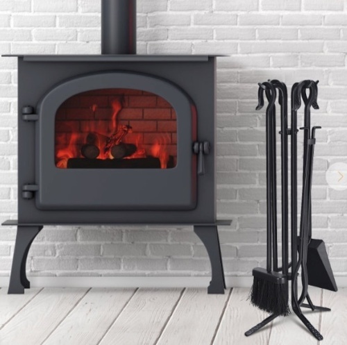5 Pieces Fireplace Iron Standing Tools Set, Appears New - Lot 227