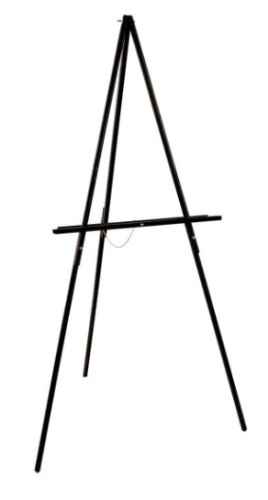 Wooden Tripod Floor Display Easel, Black, Appears New - Lot 384