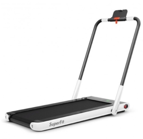 2-In-1 Folding Treadmill With Rc Bluetooth Speaker Led Display-White, Untested, Appears New - Lot 358