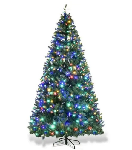 9 ft. Pre-Lit LED Hinged Artificial Christmas Tree with 1000 LED Lights and Stand, Untested, Appears New - Lot 395
