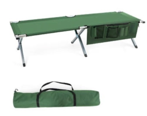 Folding Camping Cot Heavy-duty Camp Bed W/Carry Bag, Green, Appears New - Lot 380