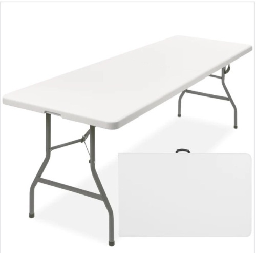 8ft Portable Folding Plastic Dining Table w/ Handle, Lock, Appears New - Lot 305