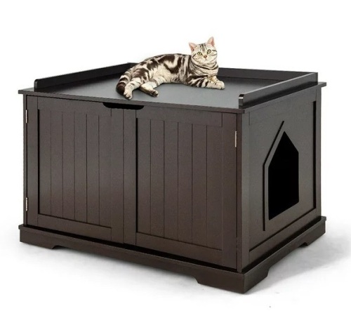 Cat Litter Box Cabinet Furniture Cat Washroom Storage Bench, Appears New - Lot 243