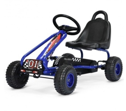 4 Wheel Pedal Powered Ride On With Adjustable Seat-Blue, Appears New - Lot 315