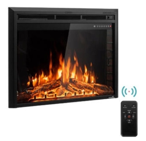 36" Electric Fireplace Insert Freestanding Stove Heater Touch 750W-1500W Remote, Appears New, Untested - Lot 458