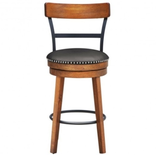 360-Degree Bar Swivel Stools With Leather Padded, Appears New - Lot 253