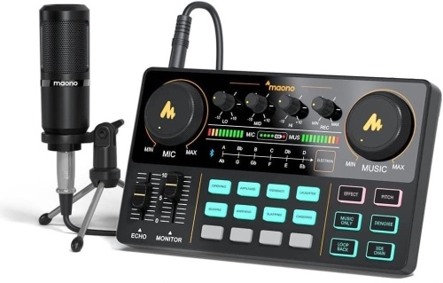 MaonoCaster Lite Audio Interface All-in-One Podcast Production Studio w/ Condenser Microphone - Lot 74