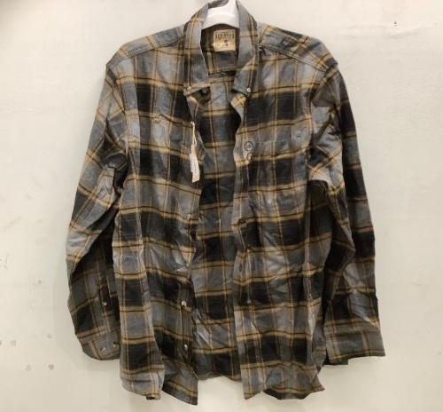 Mens Button-Down Plaid Shirt, Size XL - Lot 111