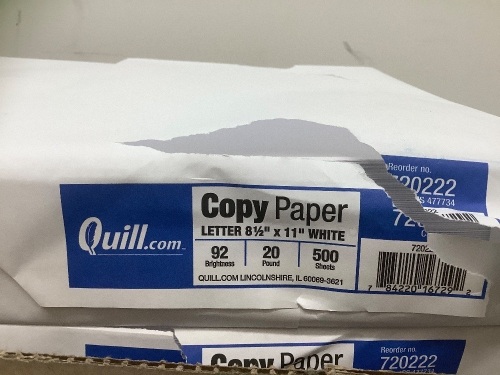 Case of (10) Reams the 8.5"x11" Letter Copy Paper - Lot 215