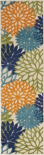 Aloha Multicolor Floral Area Rug, 2'x6' - Lot 305