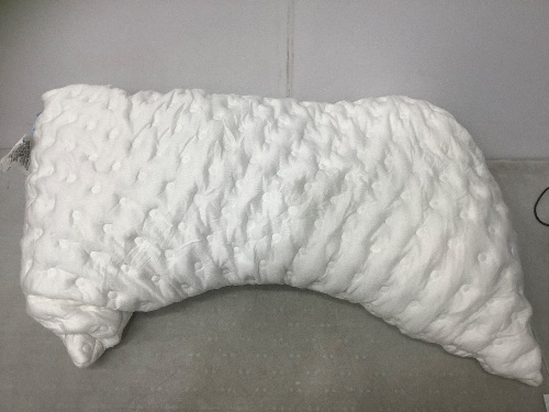 Zoey Sleep, Side Sleeping Pillow, White, Curved, Adjustable Filling - Lot 351