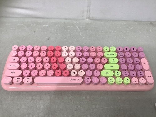 UBOTIE, Bluetooth Keyboard, Pink, Model: SK-646BT - Lot 353